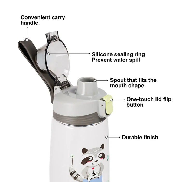 Fissman Water Bottle Plastic 500ml Black