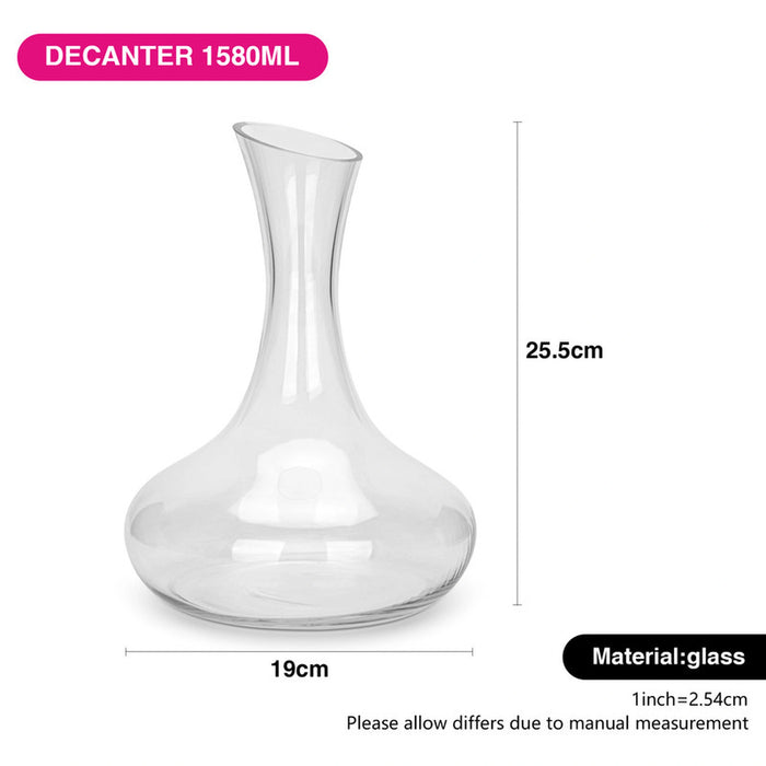 Fissman Wine Decanter 1580mL, Hand Blown Lead Free Crystal Carafe,Aerator Decanter Carafe for Wine,Great Gift with Luxury Packaging