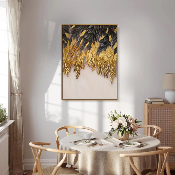 Gilded Descent | TeGilded Descent | TeDawn Kissed | Handmade Paintingtured Artecasso
