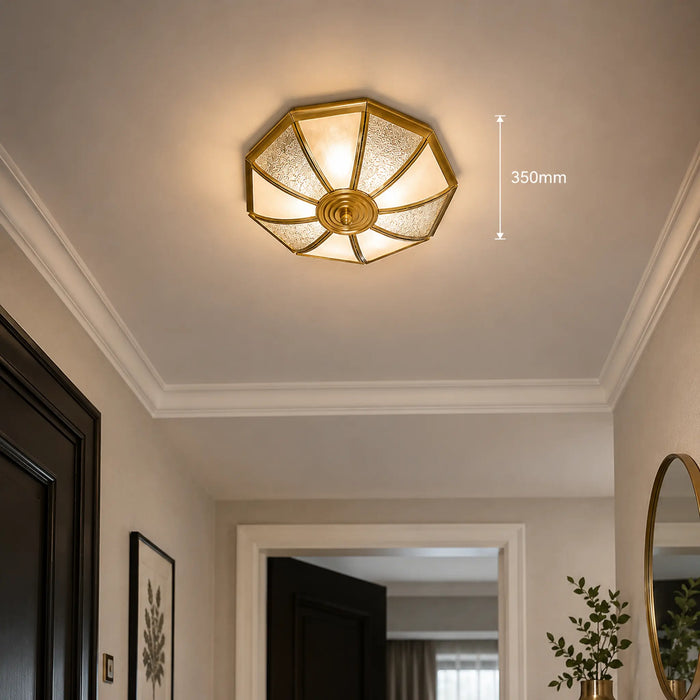 Great Dream Antique Like Octagonal Flush Mount Ceiling Light Textured Acrylic