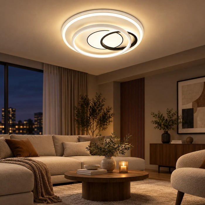 Great Dream LED Ceiling Light, 160W, Dual Ring Modern Design
