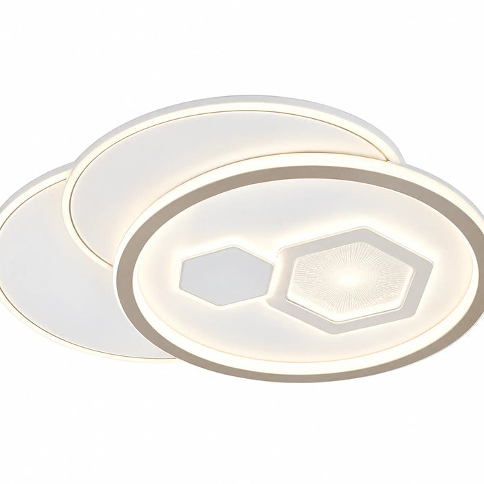 Great Dream Modern LED Flush Mount Ceiling Light, 50 cm, White & Gold