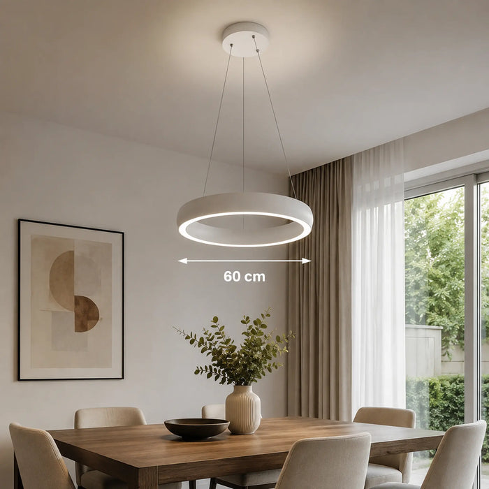 Great Dream Ring LED Chandelier Pendant Light White 60 cm, White