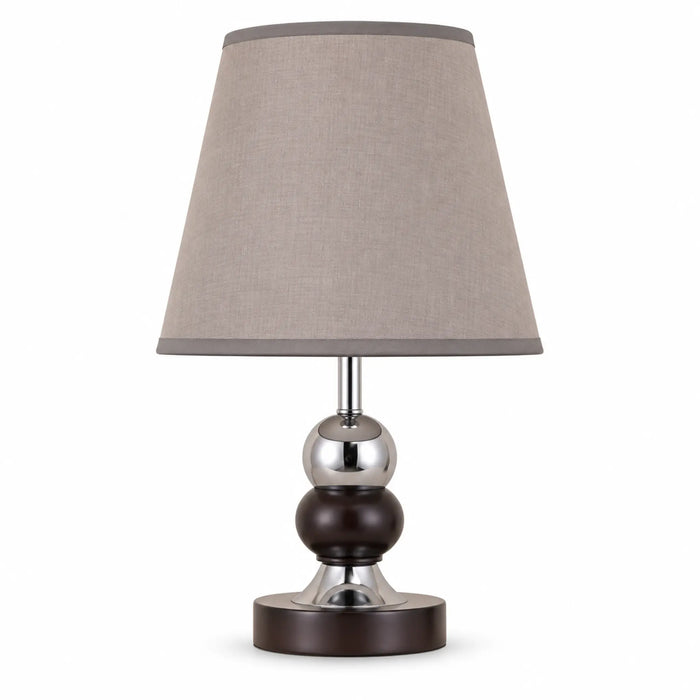 Great Dream Table Lamp with Floral Fabric Shade, 42 cm, Dark Brown Base