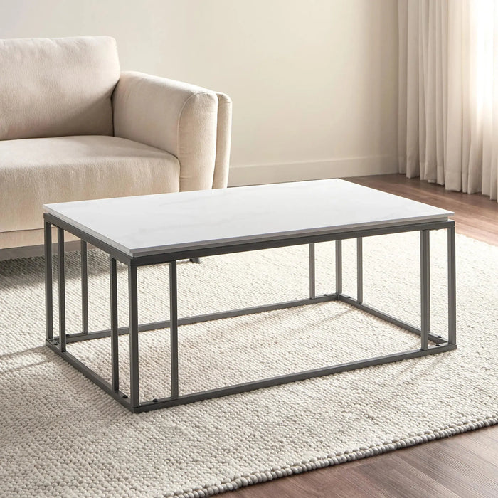 Denza Coffee Table Meta frame Stone Finish