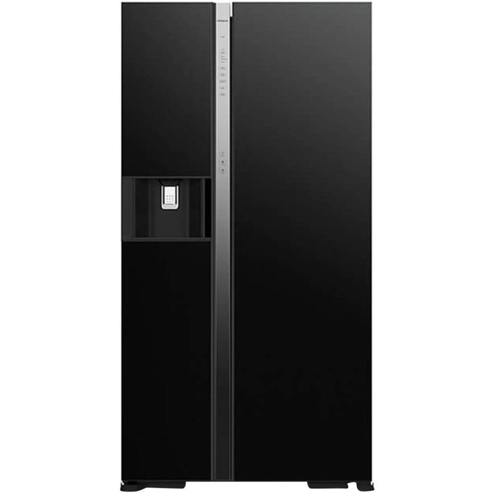 Hitachi 700L Gross 573L Net Side-by-Side Refrigerator | 2-Door | Quick Cooling | Triple Power Filter | Black | RSX700GPUK04GBK EROS