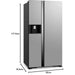 Hitachi 700L Gross 573L Net Side-by-Side Refrigerator | Quick Cooling & Freezing | Triple Power Filter | 2-Door Design | RSX700GPUK04GS EROS