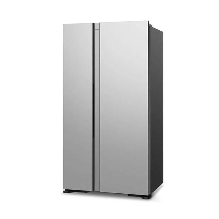Hitachi 700L Gross Side by Side 2 Door Refrigerator |10 Year Warranty on Inverter Compressor | No Frost Fridge | Dual Fan Cooling-Quick Freezing-LED Panel-Easy Twist Ice Maker | Glass Silver| RS700PUK0GS