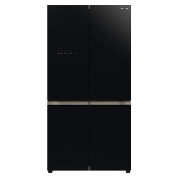 Hitachi 720L Gross Net 569L Side by Side 4 Door Premium Refrigerator | French Door Fridge  | Automatic Ice Maker | Quick Freezing | RWB720VUK04GBK
