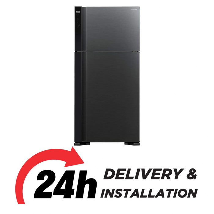 Hitachi 760L Gross 550L Net Top Mount Refrigerator | Dual Fan Cooling | Touch Screen Control | Stylish & Efficient | Brilliant Black | RV760PUK7K4BBK