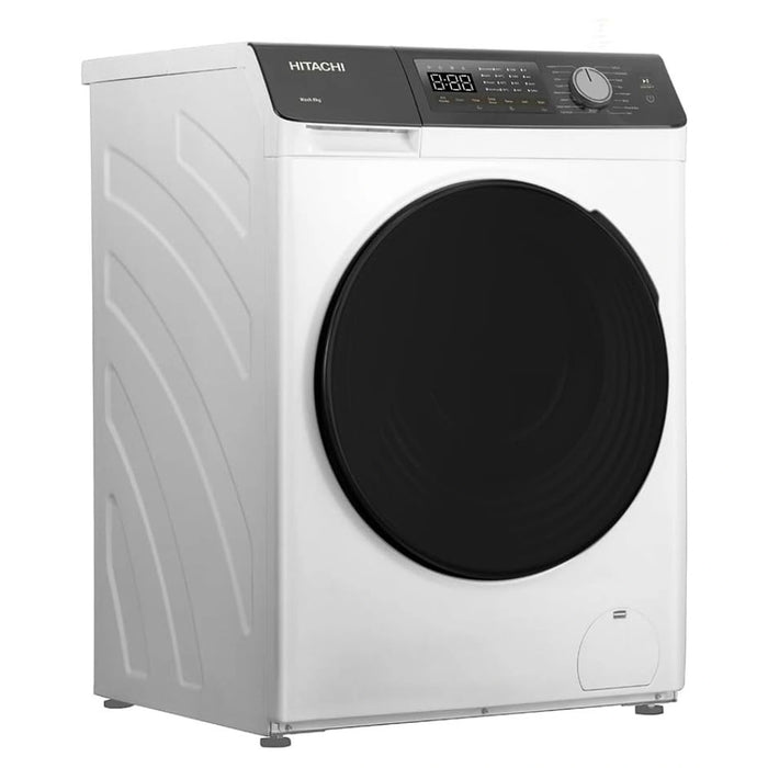Hitachi 8KG Front Load Washing Machine | 1200 RPM | 16 Programs | Fully Automatic Washer | Intelligent Sensor System | LED Multifunctional Display | White | BD-802HVOW
