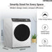 Hitachi dryer with features highlighted on a white background