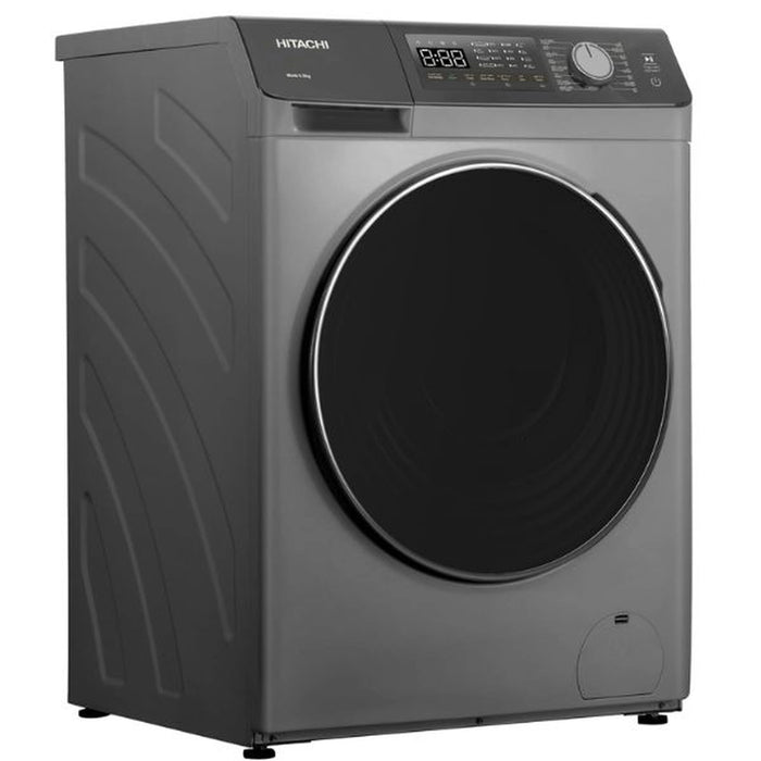 Hitachi 9.5KG Front Load Washing Machine| 1200 RPM| Inverter Motor| 16 Programs| Fully Automatic Washer| Intelligent Sensor System| LED Multifunctional Display| Gray |BD-9504HVOS EROS