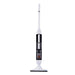 White and black handheld vacuum cleaner on a white background