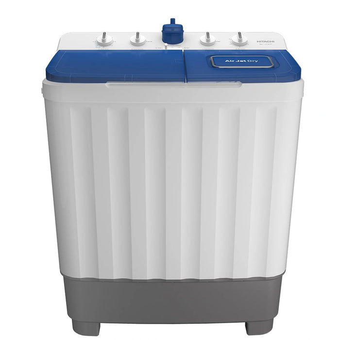 Hitachi Freestanding 8 Kg Top Load Semi-Automatic Twin Tub Washing Machine | 1350 RPM | LTT08JWTPFB