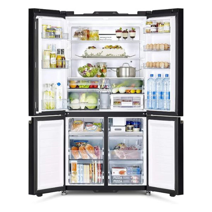 Hitachi French Door Bottom Freezer 720 Liters Gross Capacity Refrigerator| Glass Mauve Grey |RWB720VUK04GMG