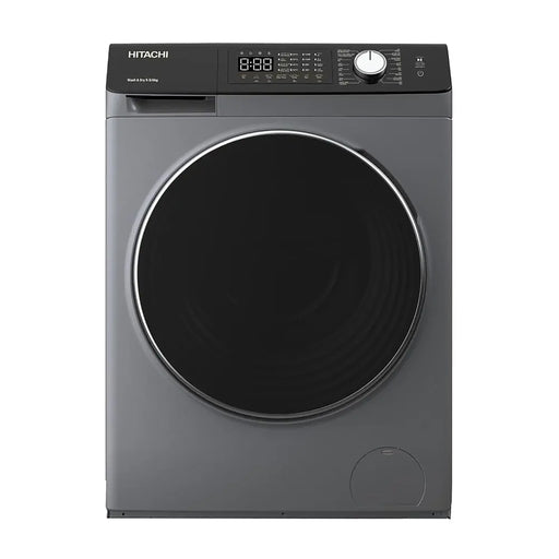 Hitachi washing machine on a white background