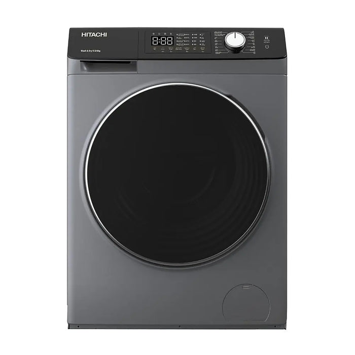 Hitachi washing machine on a white background