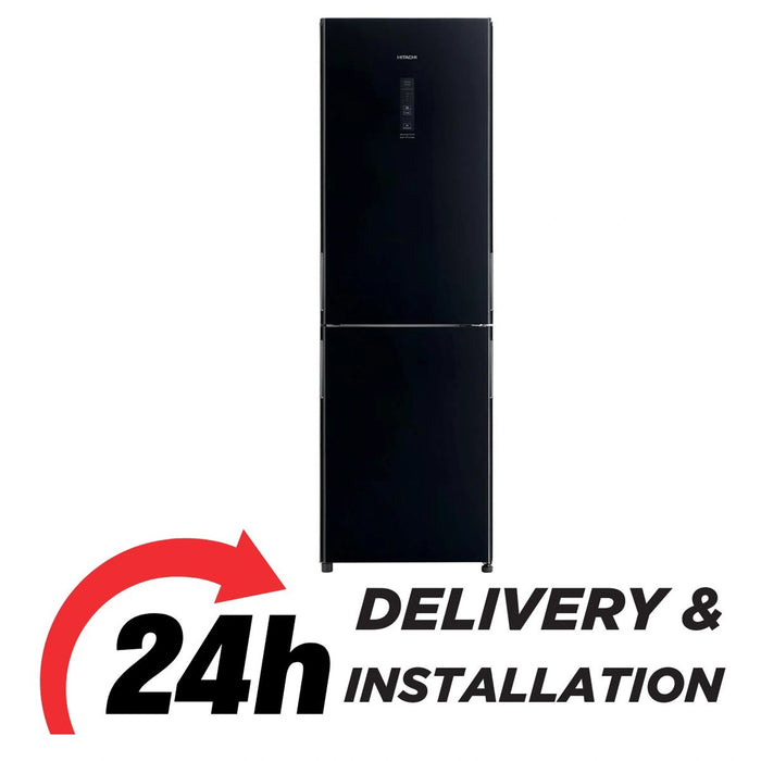 Hitachi Gross 410L Net 330L Refrigerator | Bottom Freezer | Dual Fan Cooling | Hybrid Freezing | Touch Screen Controller | RBG410PUK6X4GBK EROS