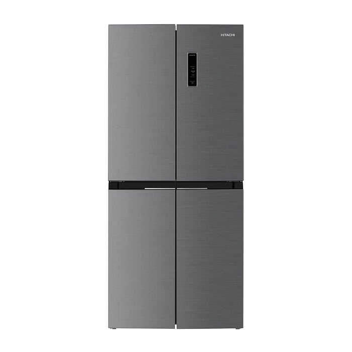 Hitachi Refrigerator 610L Gross, 466L Net | Bottom Freezer | 4-Door French Door | Touch Screen Control | Energy Saving Mode | 10 Year Inverter Compressor Warranty | HR4N7522DSXAE | 1 Year Warranty