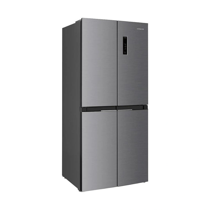 Hitachi Refrigerator 610L Gross, 466L Net | Bottom Freezer | 4-Door French Door | Touch Screen Control | Energy Saving Mode | 10 Year Inverter Compressor Warranty | HR4N7522DSXAE | 1 Year Warranty