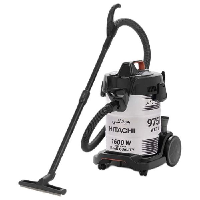 Hitachi Wet & Dry, Sand Blower Vacuum Cleaner| 3 in 1 Performance| Rust-Free Stainless-Steel Body| 25L Big Dust Capacity| 1600 W Motor Power| CV975PWBKGAE-Inox