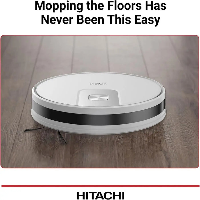 Hitachi Wi-Fi Controlled Robot Vacuum | 2700Pa Suction Power | LiDAR Navigation & Multi-Floor Mapping | Wet & Dry Cleaning | Stair Safety | 170 Min. Runtime (Max) | 1-Year Warranty |RVX15N