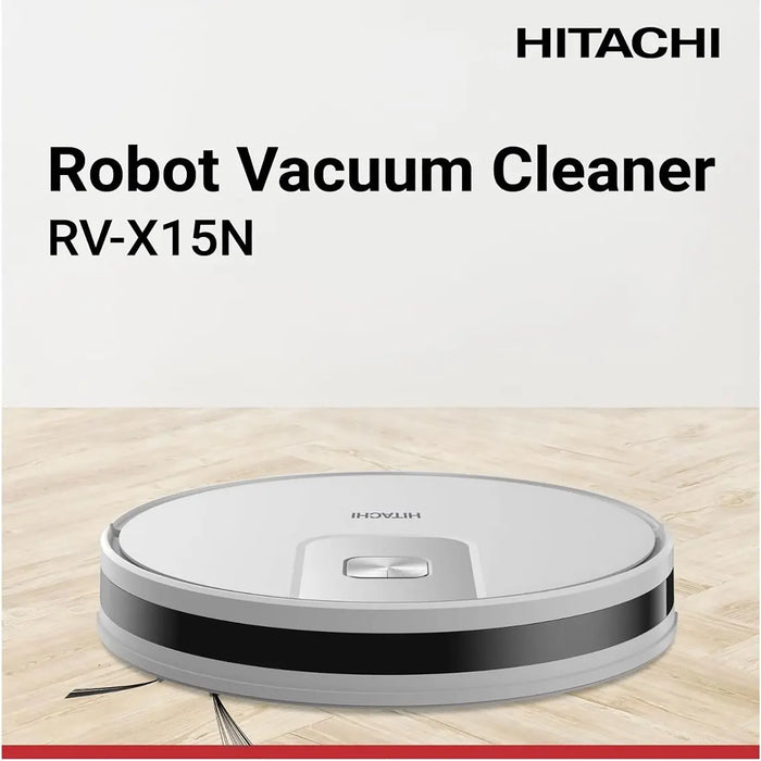 Hitachi Wi-Fi Controlled Robot Vacuum | 2700Pa Suction Power | LiDAR Navigation & Multi-Floor Mapping | Wet & Dry Cleaning | Stair Safety | 170 Min. Runtime (Max) | 1-Year Warranty |RVX15N