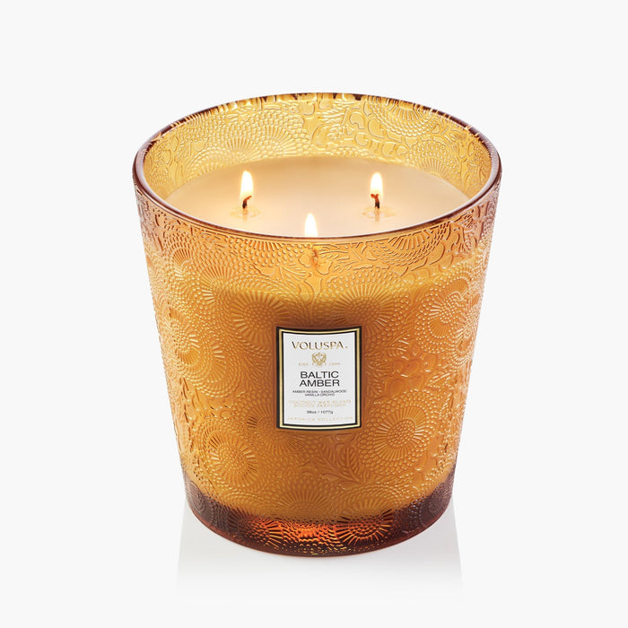 Baltic Amber 3 Wick Hearth Candle 38 oz