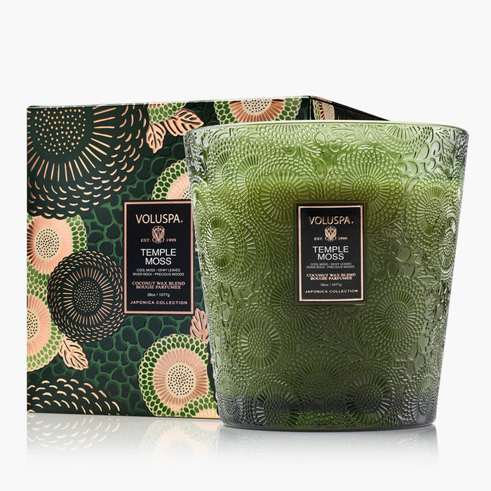 Temple Moss 3 Wick Hearth Candle 38 oz