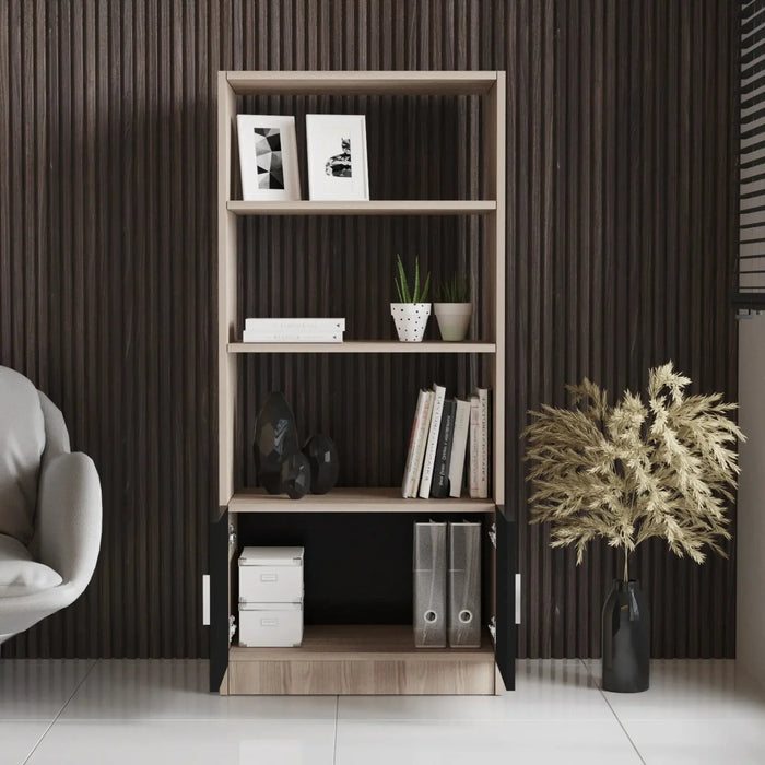 AeroLine Modern Book shelve file cabinet Tall-Oak