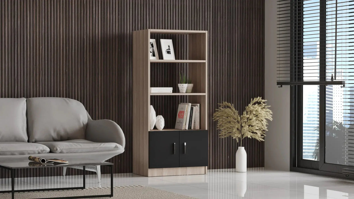 AeroLine Modern Book shelve file cabinet Tall-Oak