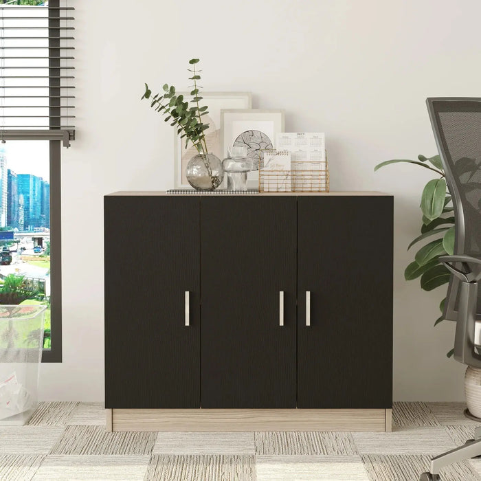 AeroLine Modern Book shelve file cabinet Wide-Oak