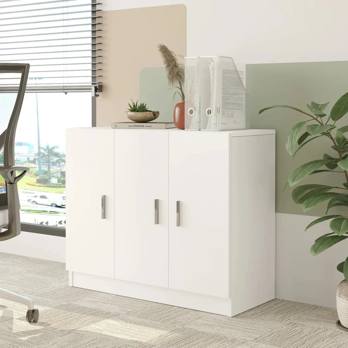 AeroLine Modern Book shelve file cabinet Wide-White