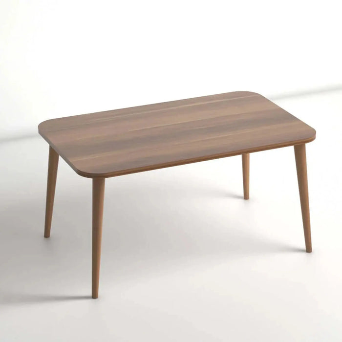Centre Coffee Table for Living Room | Modern Design Centre Coffee Table with with Wooden legs - Walnut
