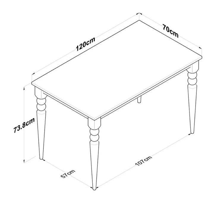 ClassicElegance Dining Table White and Walnut
