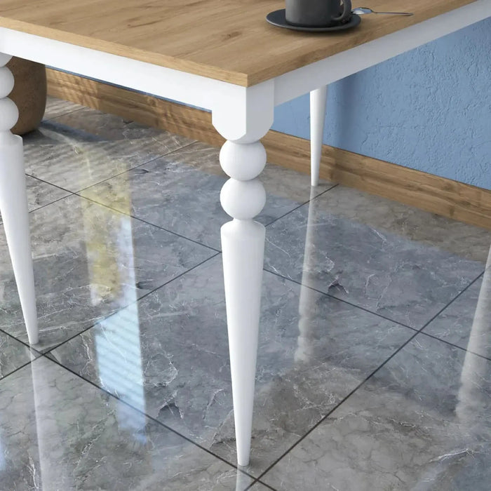 ClassicElegance Dining Table White and Walnut