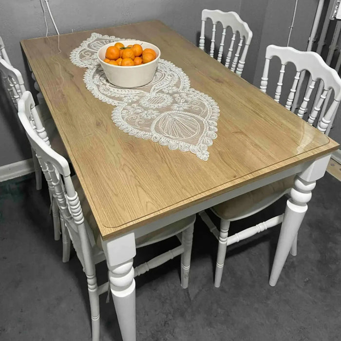 ClassicElegance Dining Table White and Walnut