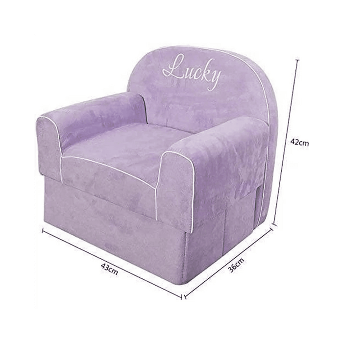 Comfortable Lucky Kids Sofa with Storage | Durable Kids Study and Play Sofa | Perfect Gift for Childrens - Purple