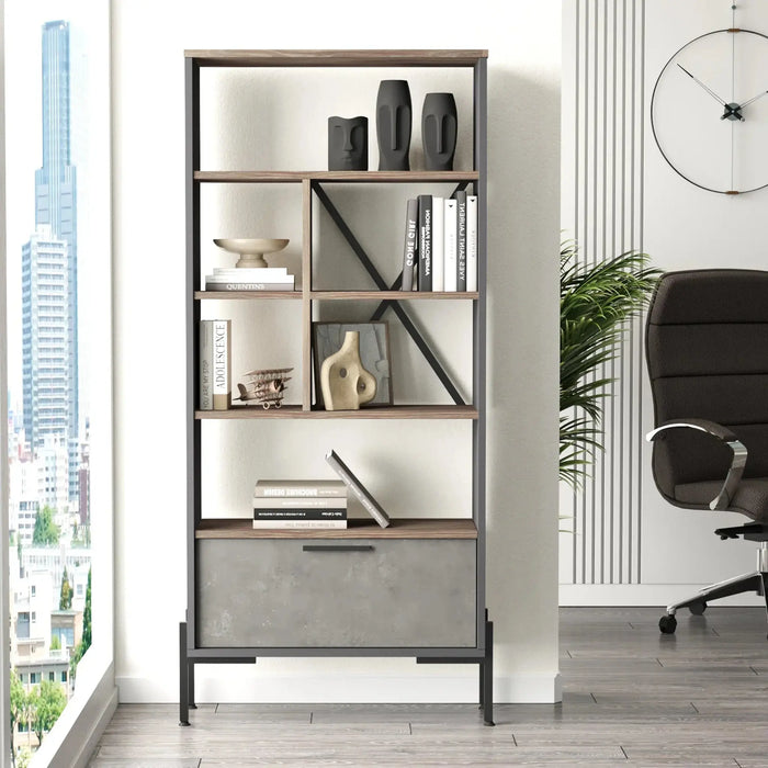 Concretea Bookshelf, Cura - Concrete - Anthracite