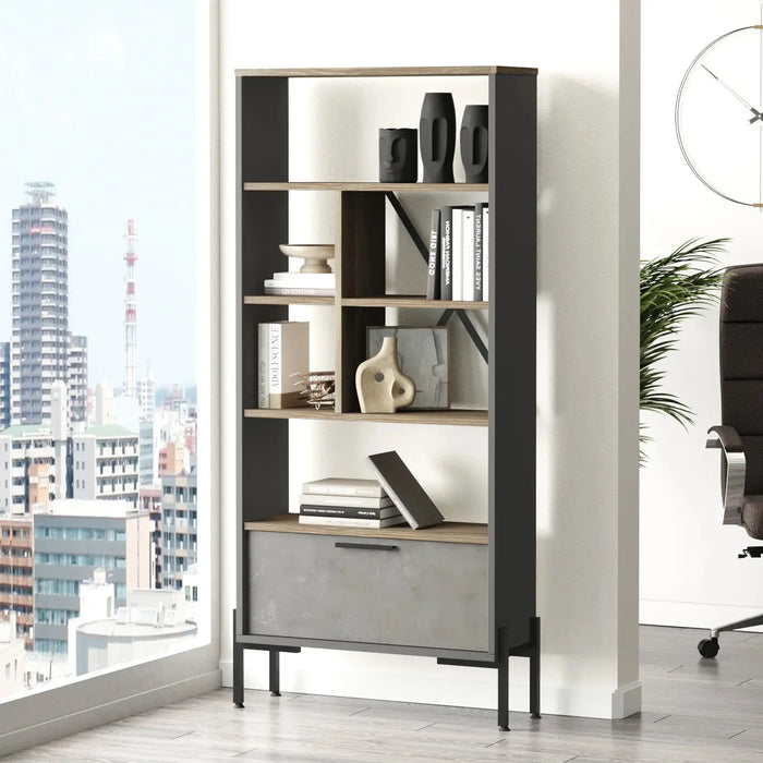Concretea Bookshelf, Cura - Concrete - Anthracite