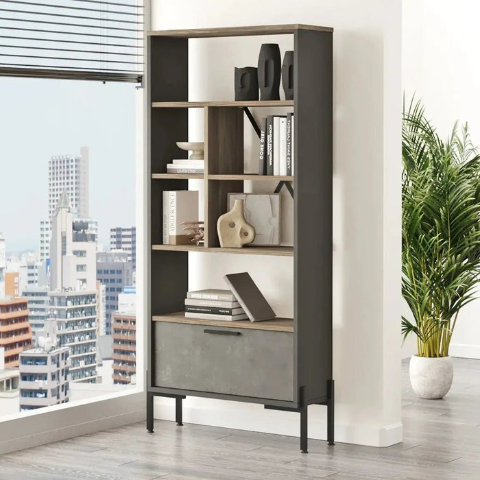Concretea Bookshelf, Cura - Concrete - Anthracite