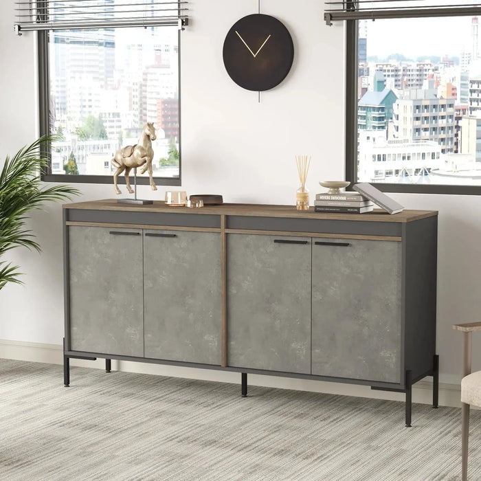 Concretea Office Cabinet,  Cura Concrete - Anthracite