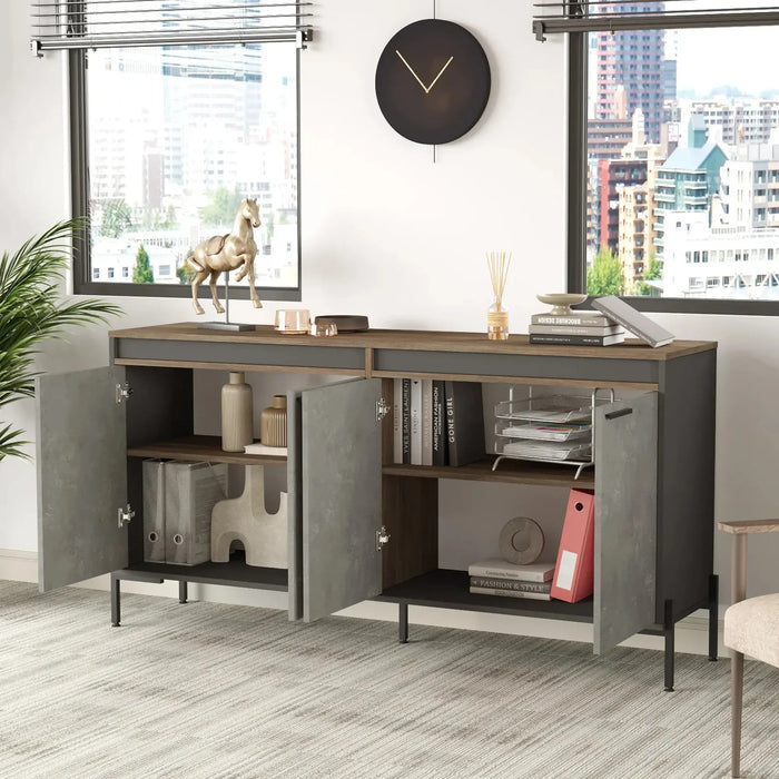 Concretea Office Cabinet,  Cura Concrete - Anthracite