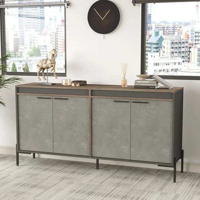 Concretea Office Cabinet,  Cura Concrete - Anthracite