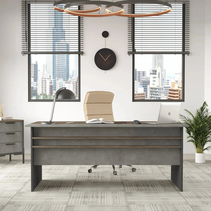 Concretea Office Desk, Cura Concrete - Anthracite