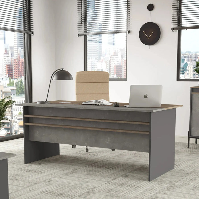 Concretea Office Desk, Cura Concrete - Anthracite
