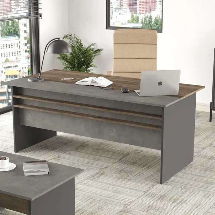 Concretea Office Desk, Cura Concrete - Anthracite