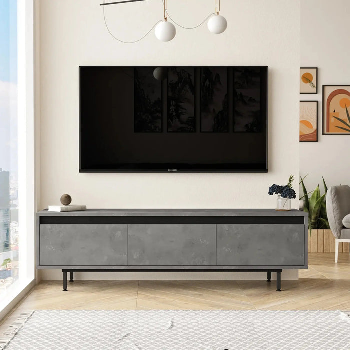 Concretea TV Unit Concrete & Grey Finish | Modern TV Stand | Upto 70 inch TV