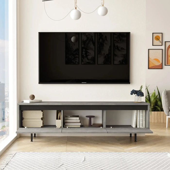 Concretea TV Unit Concrete & Grey Finish | Modern TV Stand | Upto 70 inch TV